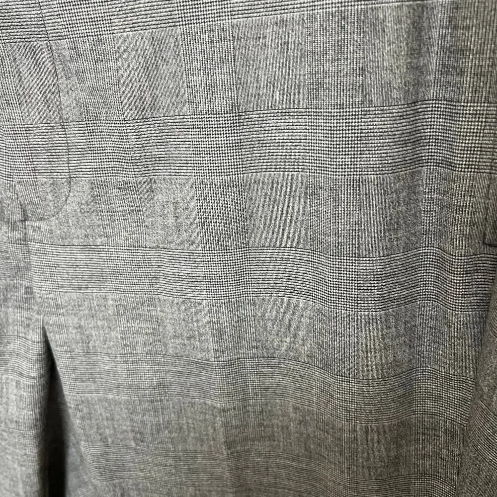 Calvin Klein Slim Fit Gray Glen Plaid Dress Pants Stretch Trousers 36x32